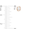 Thumbnail Image 3 of 0.45 CT. T. W. Oval Diamond Solitaire Stud Earrings in 10K Rose Gold