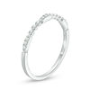 Thumbnail Image 2 of 0.05 CT. T.W. Diamond and Beaded Station Anniversary Band in 10K White Gold