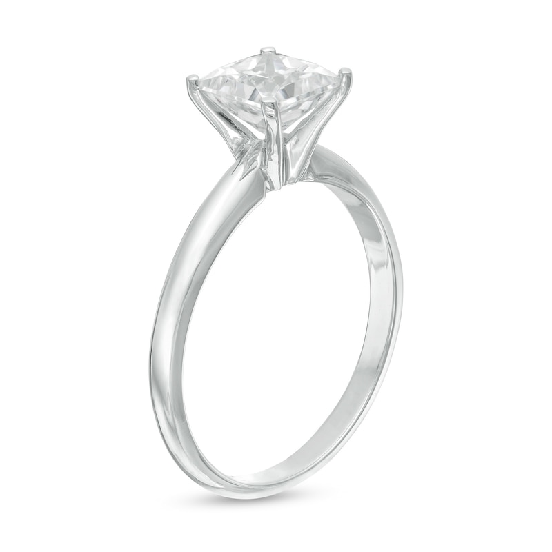 1.20 CT. Certified Princess-Cut Diamond Solitaire Engagement Ring in 14K White Gold (J/I1)