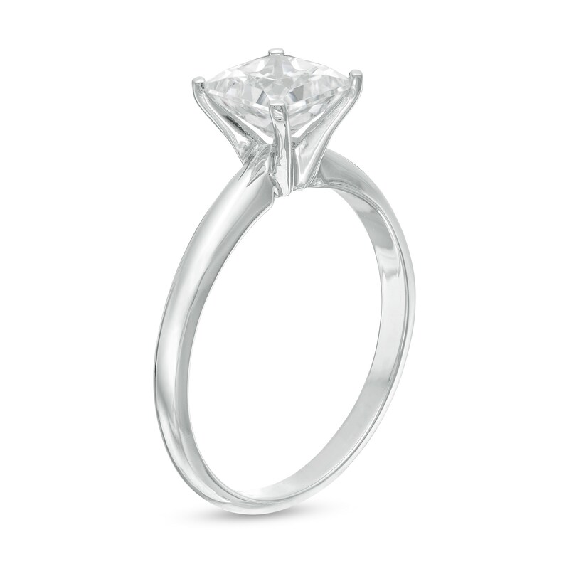 1.20 CT. Certified Princess-Cut Diamond Solitaire Engagement Ring in 14K White Gold (J/I1)