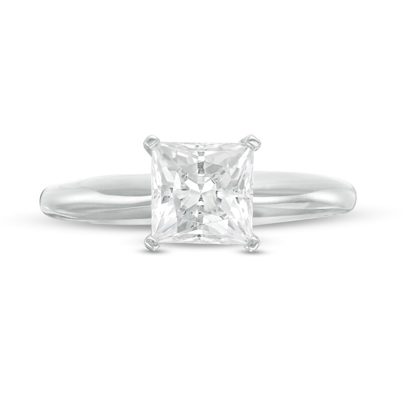 1.20 CT. Certified Princess-Cut Diamond Solitaire Engagement Ring in 14K White Gold (J/I1)