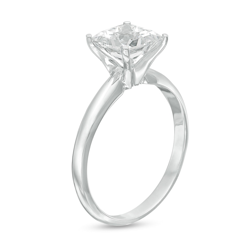 Main Image 3 of 1.50 CT. Certified Princess-Cut Diamond Solitaire Engagement Ring in 14K White Gold (J/I1)