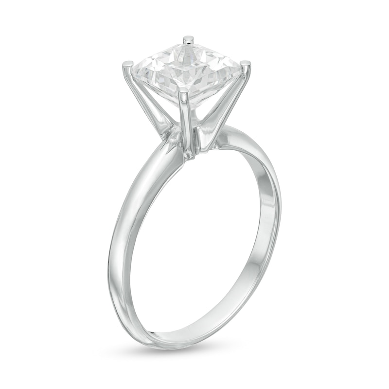 2.00 CT. Certified Princess-Cut Diamond Solitaire Engagement Ring in 14K White Gold (J/I1)