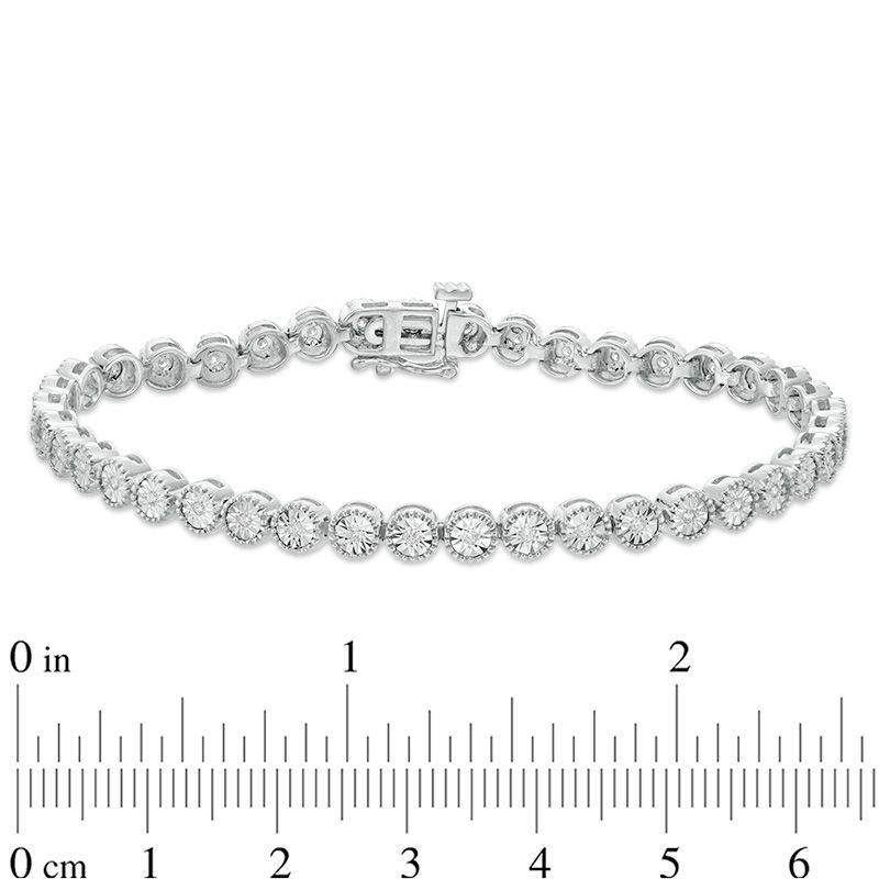 0.23 CT. T.W. Diamond Tennis Bracelet in Sterling Silver