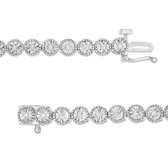 Diamond Treats Zilveren tennisarmband voor dames, 925 Sterling zilveren