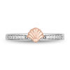 Thumbnail Image 3 of Enchanted Disney Ariel 0.085 CT. T.W. Diamond Seashell Ring in Sterling Silver and 10K Rose Gold
