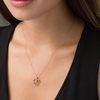 Thumbnail Image 2 of 0.07 CT. T.W. Diamond Triple Swirl Heart Pendant in 10K Rose Gold