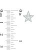 Thumbnail Image 3 of 0.10 CT. T.W. Diamond Star Stud Earrings in Sterling Silver