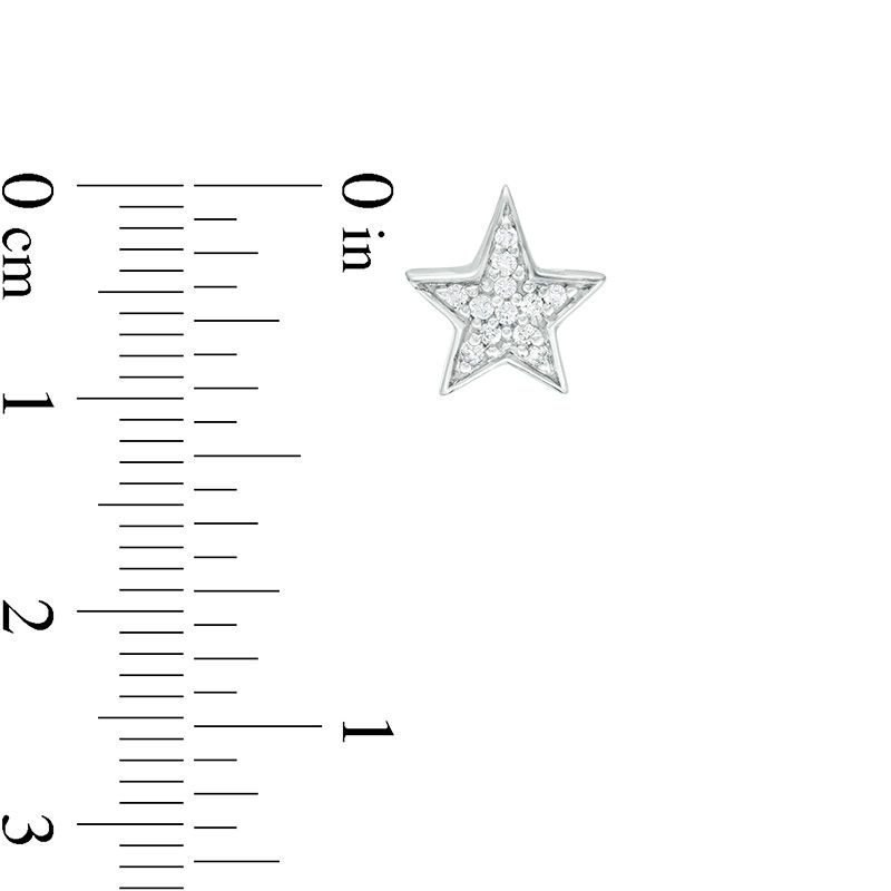 0.10 CT. T.W. Diamond Star Stud Earrings in Sterling Silver