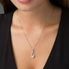Thumbnail Image 1 of 7.0mm Heart-Shaped Lab-Created White Sapphire Infinity Pendant in Sterling Silver and 10K Rose Gold
