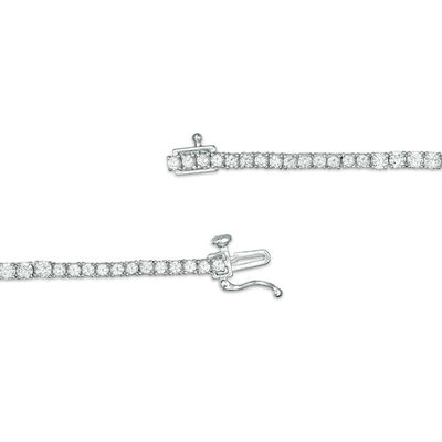 Lab-Created White Sapphire Tennis Necklace in Sterling Silver - 17"