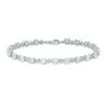 Thumbnail Image 1 of Lab-Created White Sapphire Alternating Geometric Tennis Bracelet in Sterling Silver - 7.5"