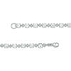 Thumbnail Image 3 of Lab-Created White Sapphire Alternating Geometric Tennis Bracelet in Sterling Silver - 7.5"