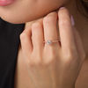 Thumbnail Image 2 of 5.0mm Lab-Created White Sapphire Solitaire Beaded Frame Vintage-Style Ring in 10K Rose Gold