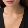Thumbnail Image 2 of 0.25 CT. T.W. Diamond Evil Eye Necklace in 10K White Gold
