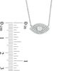 Thumbnail Image 3 of 0.25 CT. T.W. Diamond Evil Eye Necklace in 10K White Gold