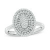Thumbnail Image 0 of 0.33 CT. T.W. Composite Diamond Double Oval Frame Ring in 10K White Gold