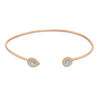 Thumbnail Image 1 of 0.065 CT. T.W. Diamond Open Vintage-Style Flex Bangle in 10K Rose Gold