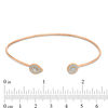 Thumbnail Image 3 of 0.065 CT. T.W. Diamond Open Vintage-Style Flex Bangle in 10K Rose Gold