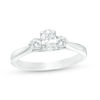 Thumbnail Image 1 of 0.58 CT. T.W. Oval Diamond Past Present Future® Engagement Ring in 14K White Gold