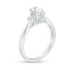 Thumbnail Image 1 of 0.58 CT. T.W. Oval Diamond Past Present Future® Engagement Ring in 14K White Gold