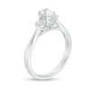 Thumbnail Image 2 of 0.58 CT. T.W. Oval Diamond Past Present Future® Engagement Ring in 14K White Gold
