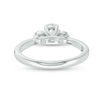 Thumbnail Image 2 of 0.58 CT. T.W. Oval Diamond Past Present Future® Engagement Ring in 14K White Gold