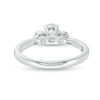 Thumbnail Image 3 of 0.58 CT. T.W. Oval Diamond Past Present Future® Engagement Ring in 14K White Gold