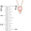 Thumbnail Image 3 of 0.25 CT. T.W. Bezel-Set Diamond Solitaire with Tri-Drop Pendant in 10K Rose Gold