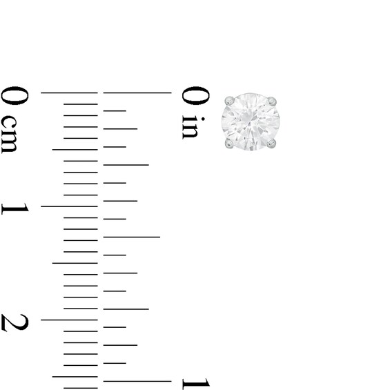 CT. T.W. Certified Canadian Diamond Solitaire Stud Earrings in Platinum (H/VS2