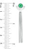 Thumbnail Image 2 of Lab-Created Emerald Cluster Tassel Drop Earrings in Sterling Silver