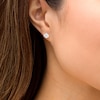Thumbnail Image 2 of 1.50 CT. T.W. Certified Canadian Diamond Solitaire Stud Earrings in 18K White Gold (H/SI2)