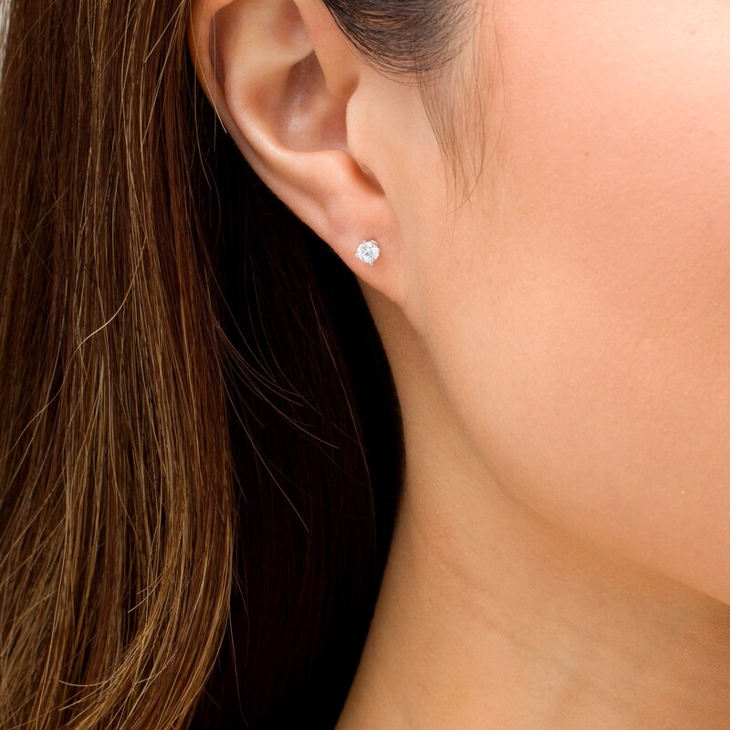 Main Image 2 of 0.20 CT. T.W. Certified Canadian Diamond Solitaire Stud Earrings in Platinum (H/VS2)