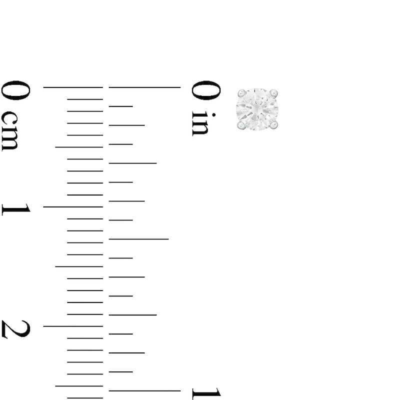 Main Image 3 of 0.20 CT. T.W. Certified Canadian Diamond Solitaire Stud Earrings in Platinum (H/VS2)