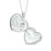 Thumbnail Image 2 of 0.07 CT. T.W. Diamond Filigree Heart Vintage-Style Locket in Sterling Silver