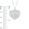 Thumbnail Image 3 of 0.07 CT. T.W. Diamond Filigree Heart Vintage-Style Locket in Sterling Silver