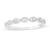 Thumbnail Image 0 of 0.06 CT. T.W. Diamond Teardrop Frames Band in 10K White Gold