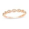 Thumbnail Image 1 of 0.06 CT. T.W. Diamond Teardrop Frames Band in 10K Rose Gold