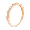Thumbnail Image 3 of 0.06 CT. T.W. Diamond Teardrop Frames Band in 10K Rose Gold