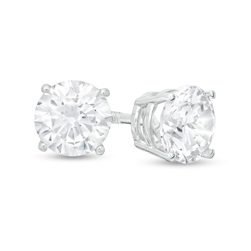 2.00 CT. T.W. Certified Canadian Diamond Solitaire Stud Earrings in Platinum (H/VS2)