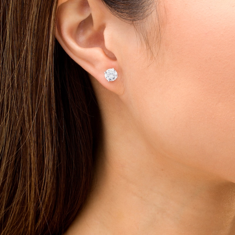 2.00 CT. T.W. Certified Canadian Diamond Solitaire Stud Earrings in Platinum (H/VS2)