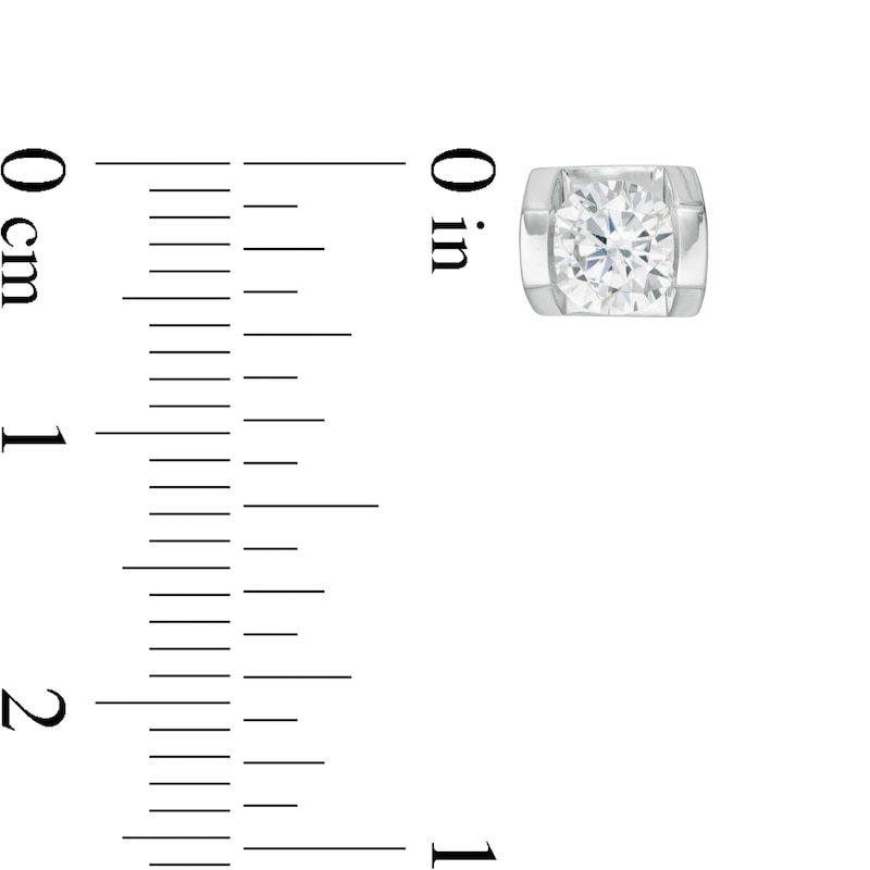 Main Image 3 of 1.00 CT. T.W. Certified Canadian Diamond Solitaire Stud Earrings in 14K White Gold (I/I1)