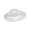 Thumbnail Image 0 of 0.36 CT. T.W. Princess-Cut Diamond Frame Split Shank Bridal Set in 10K White Gold