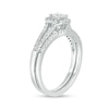 Thumbnail Image 1 of 0.36 CT. T.W. Princess-Cut Diamond Frame Split Shank Bridal Set in 10K White Gold