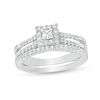 Thumbnail Image 0 of 0.46 CT. T.W. Princess-Cut Diamond Frame Bridal Set in 10K White Gold