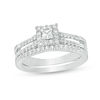 0.46 CT. T.W. Princess-Cut Diamond Frame Bridal Set in 10K White Gold