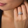 Thumbnail Image 2 of 0.56 CT. T.W. Diamond Double Frame Bridal Set in 10K White Gold