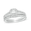 Thumbnail Image 1 of 0.45 CT. T.W. Princess-Cut Diamond Frame Bridal Set in 10K White Gold