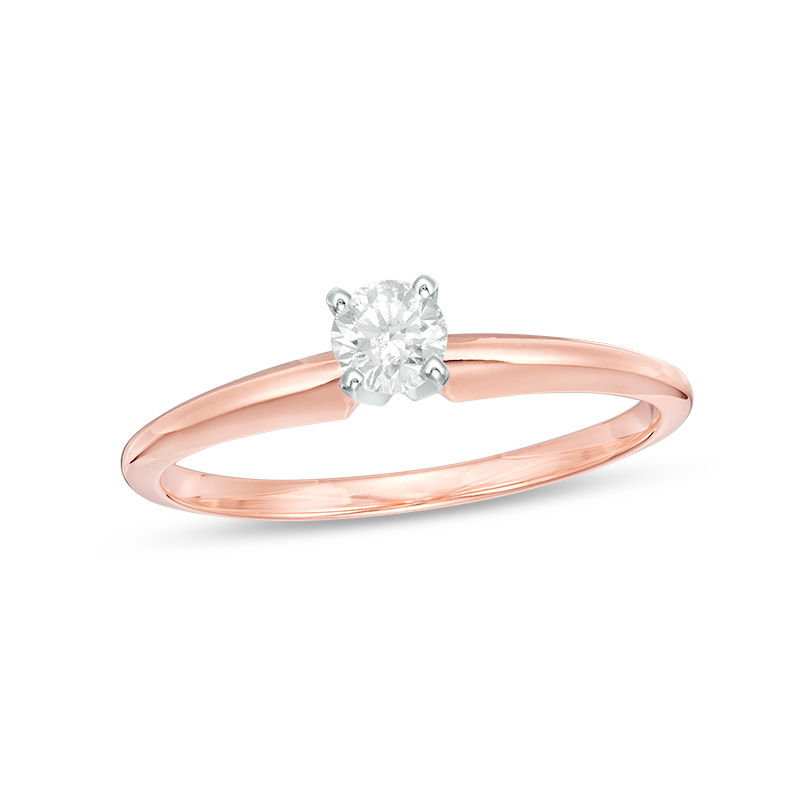 0.20 CT. Diamond Solitaire Engagement Ring in 14K Rose Gold|Peoples Jewellers