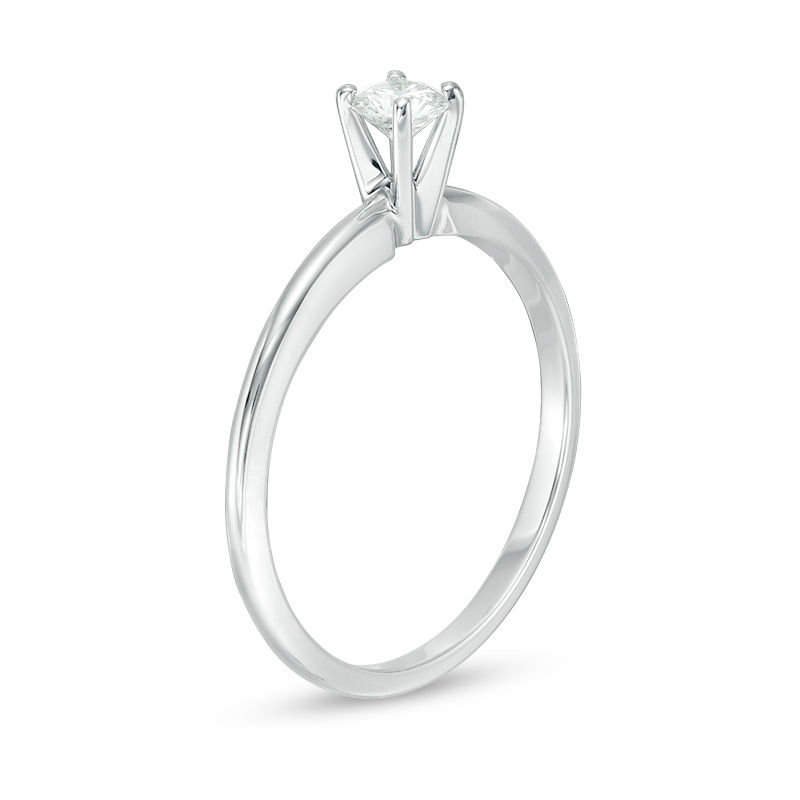 0.20 CT. Diamond Solitaire Engagement Ring in 14K White Gold